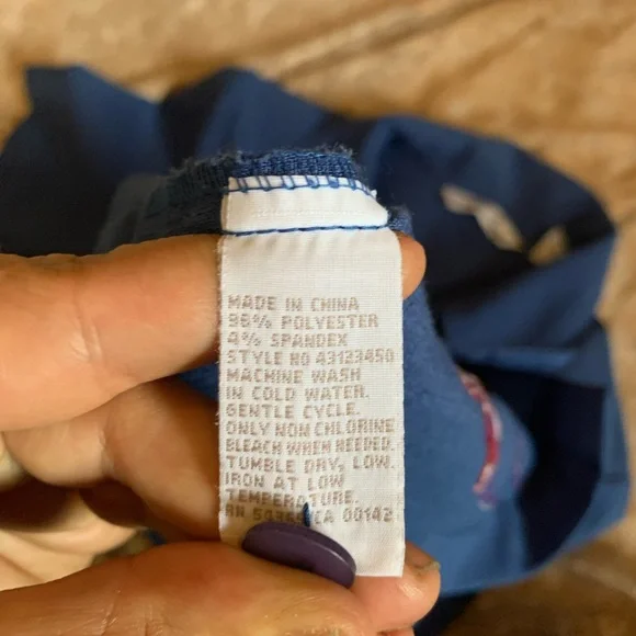 Vintage Blue Floral Embroidered Short Sleeve Button Up Shirt Size 10 43123450 - Picture 12 of 12